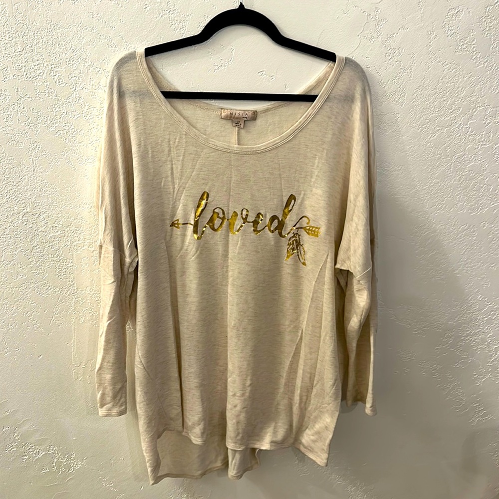 Cream and gold Tunic Sweater